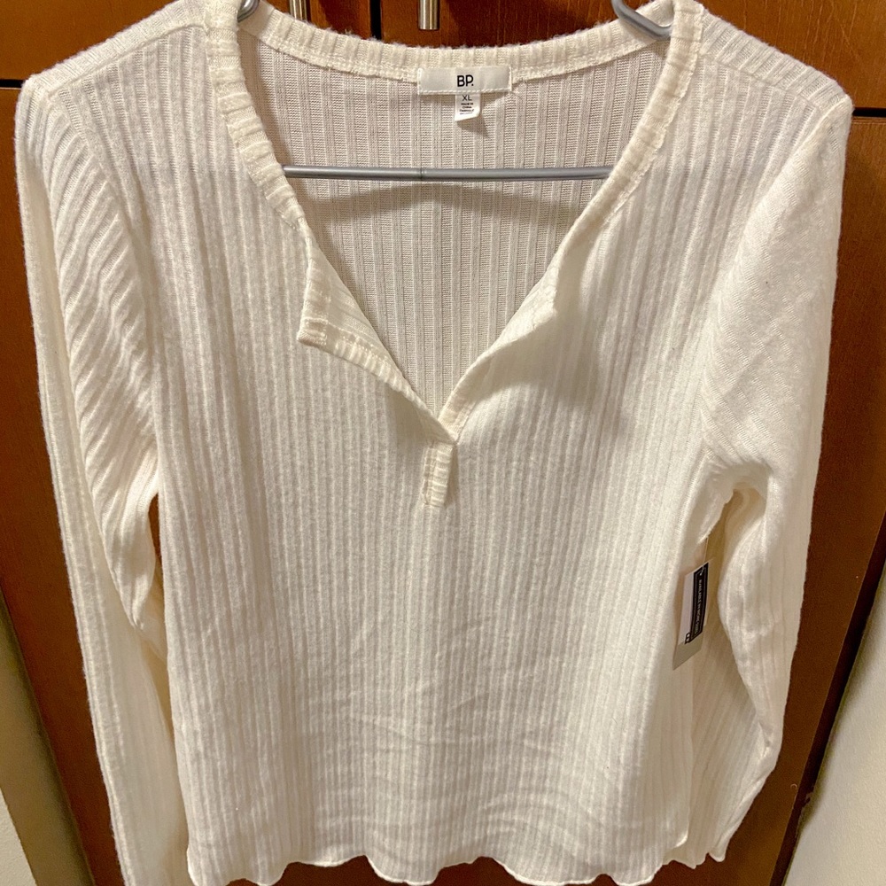 Nordstrom BP Cream long sleeve top